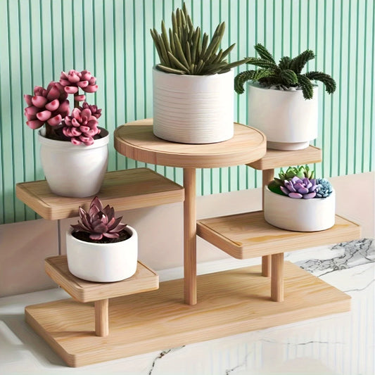 Multi-Layer Wooden Display Rack