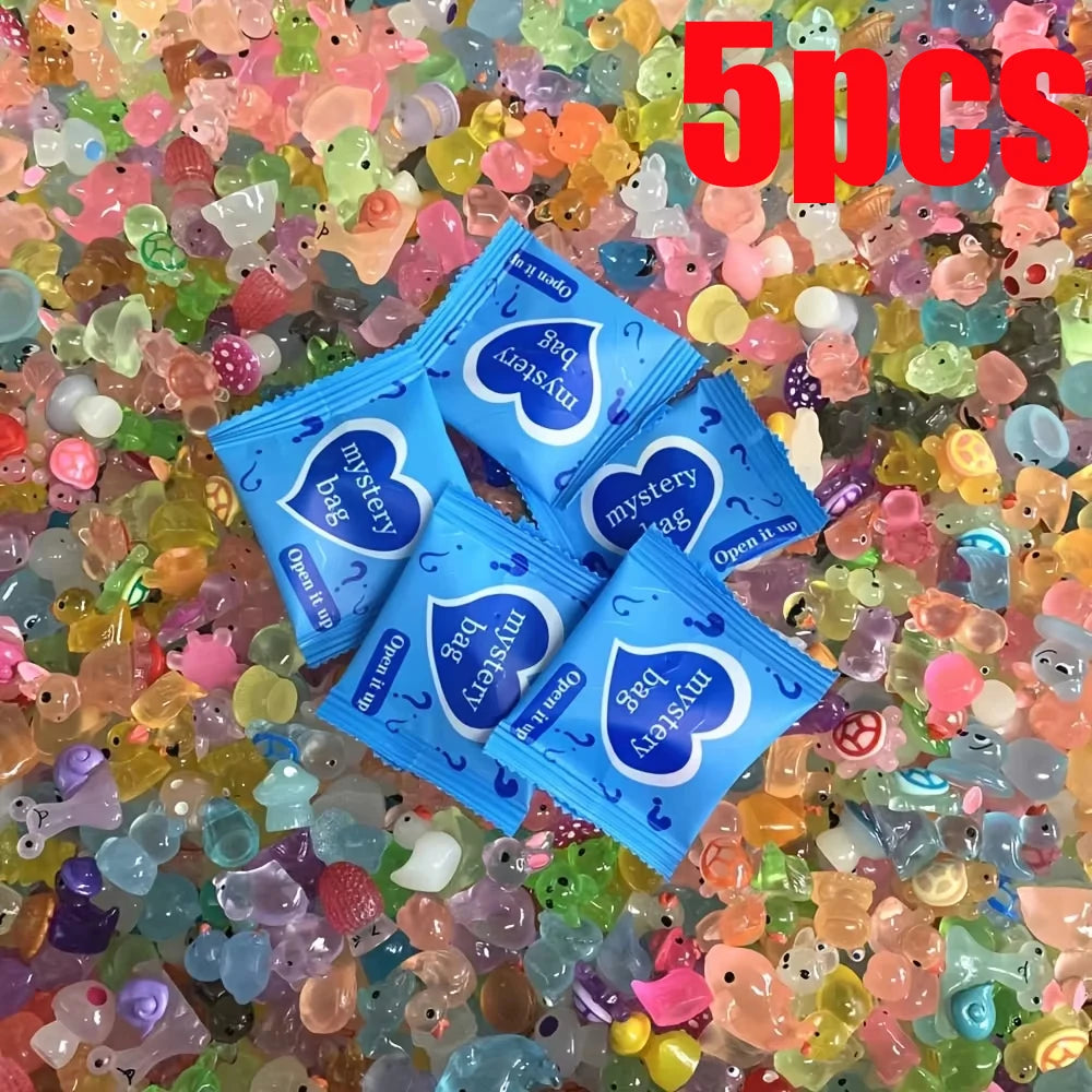 Glow in the Dark Mini Resin Blind Bags Animals & Mushrooms
