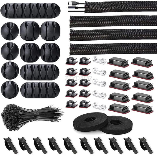 Cable Management Organizer Kit - 152 Pieces