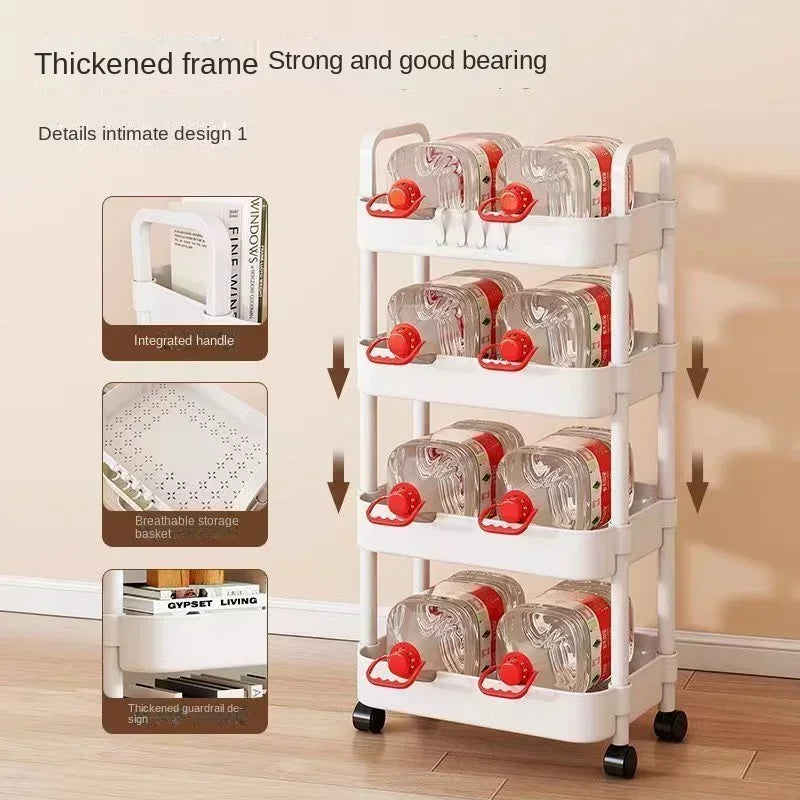 Multi-Level Rolling Storage Cart with Wheels