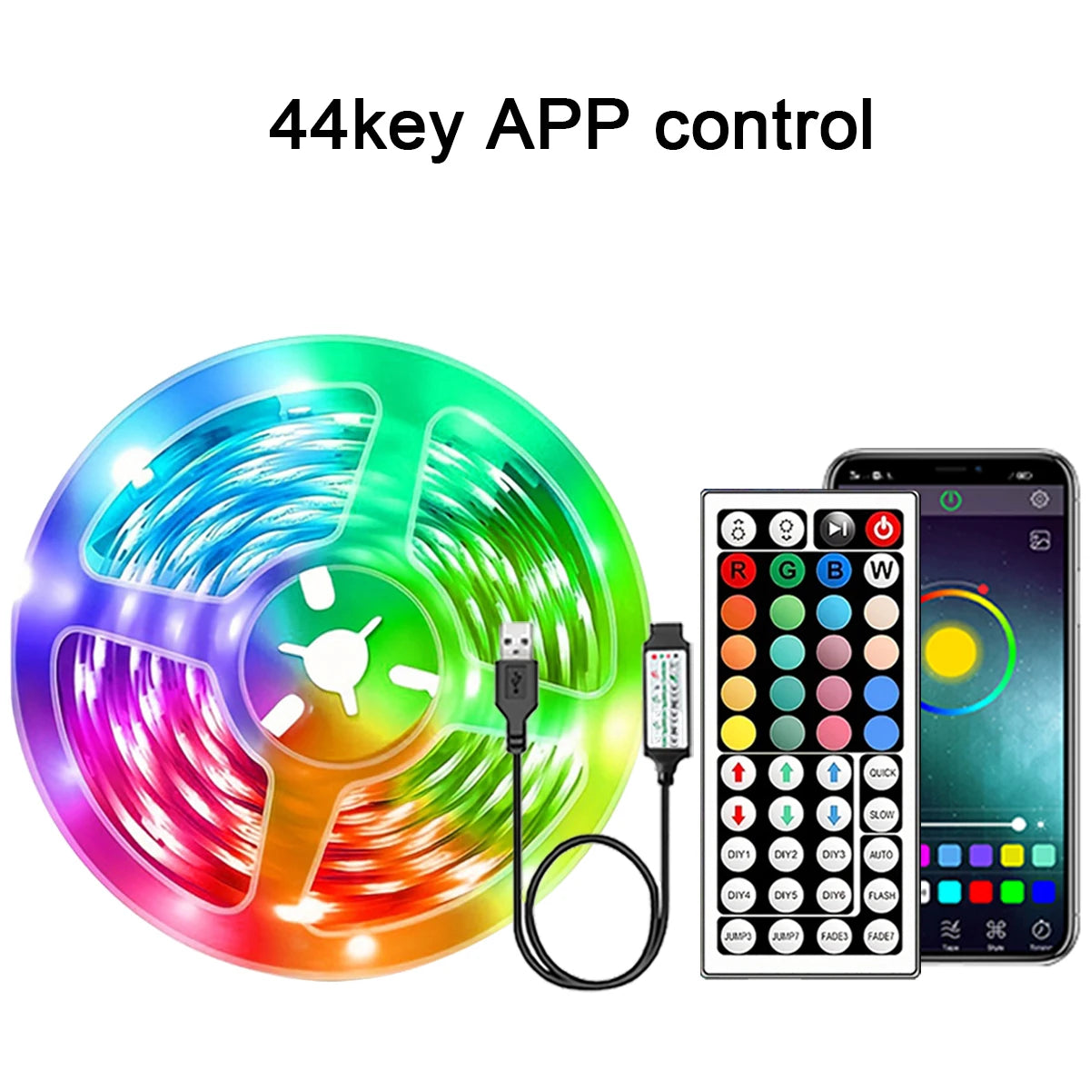 RGB LED Strip Lights - App Controlled