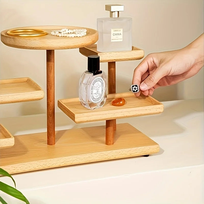 Multi-Layer Wooden Display Rack