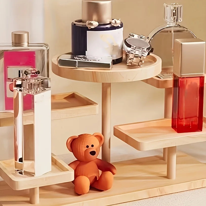 Multi-Layer Wooden Display Rack
