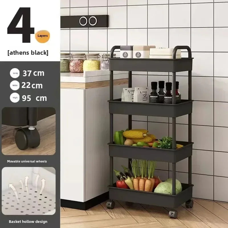 Multi-Level Rolling Storage Cart with Wheels