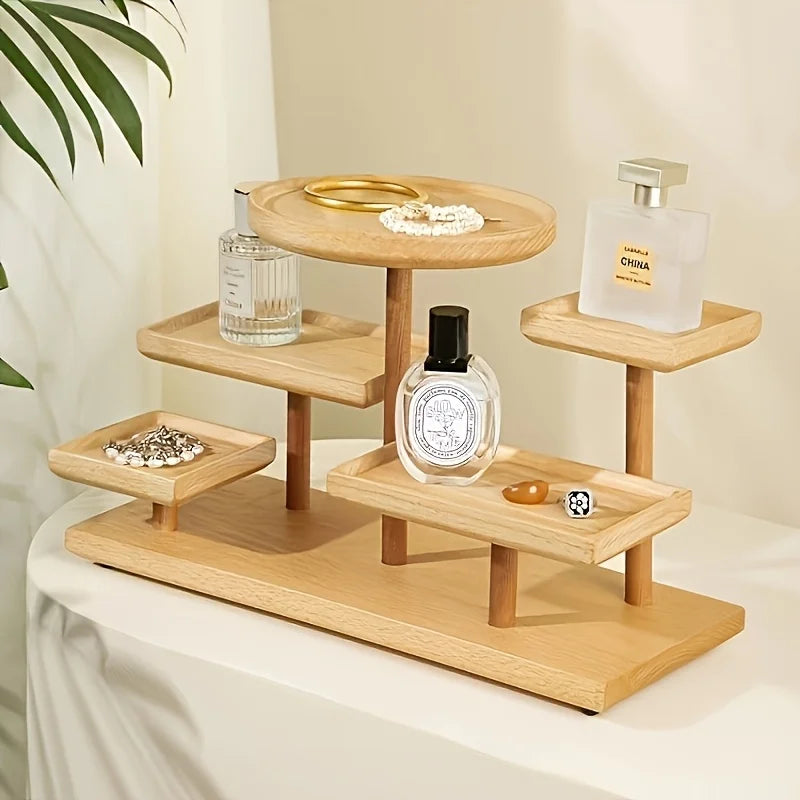 Multi-Layer Wooden Display Rack